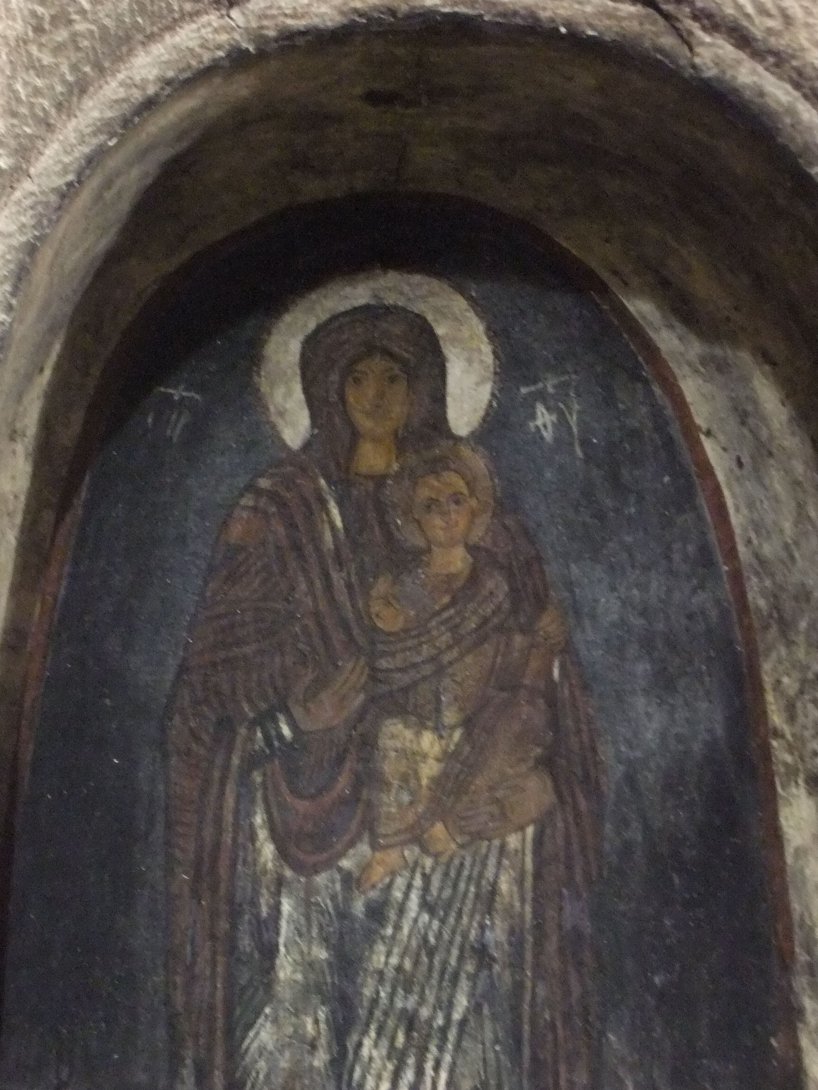 Wandmalerei in der Klosteranlage Eski Gümüs